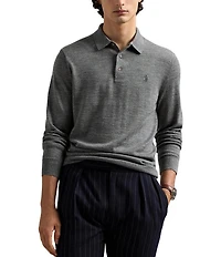 Polo Ralph Lauren Wool Long Sleeve Polo Sweater