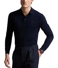 Polo Ralph Lauren Wool Long Sleeve Polo Sweater