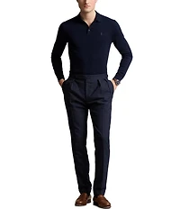 Polo Ralph Lauren Wool Long Sleeve Polo Sweater