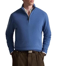 Polo Ralph Lauren Wool Rib-knit Quarter-Zip Sweater