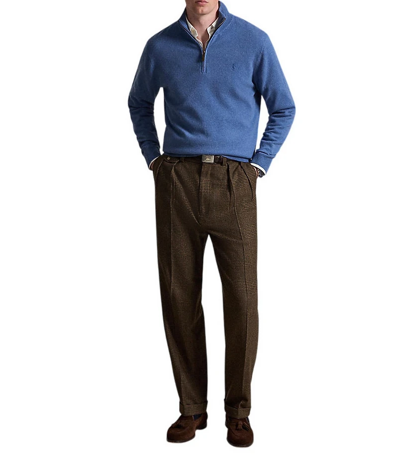 Polo Ralph Lauren Wool Rib-knit Quarter-Zip Sweater