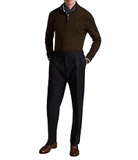 Polo Ralph Lauren Wool Rib-knit Quarter-Zip Sweater