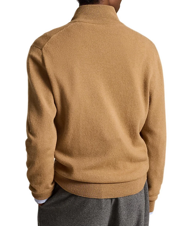 Polo Ralph Lauren Wool Rib-knit Quarter-Zip Sweater