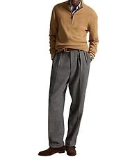 Polo Ralph Lauren Wool Rib-knit Quarter-Zip Sweater