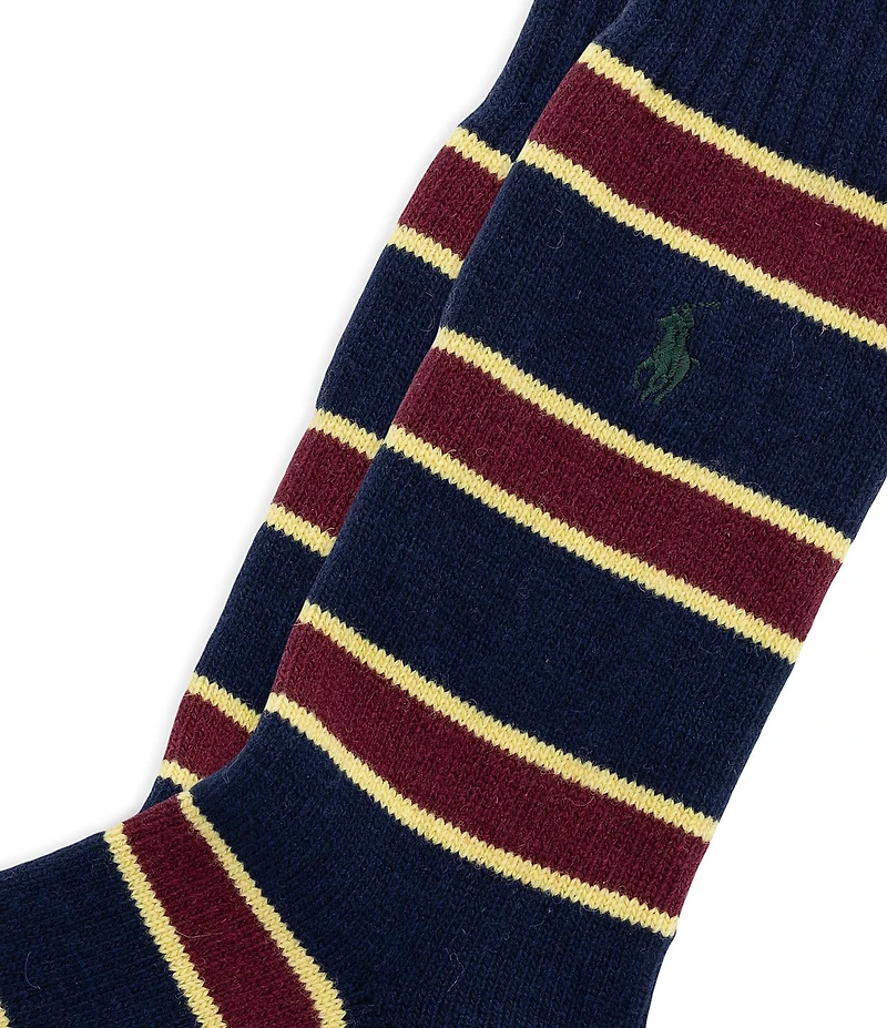 Polo Ralph Lauren Wool Repp Stripe Socks