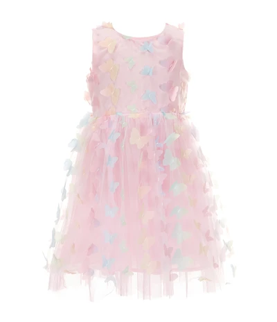 Popatu Little Girls Sleeveless 3D Butterfly-Appliqued Fit & Flare Dress