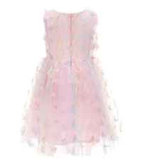 Popatu Little Girls Sleeveless 3D Butterfly-Appliqued Fit & Flare Dress