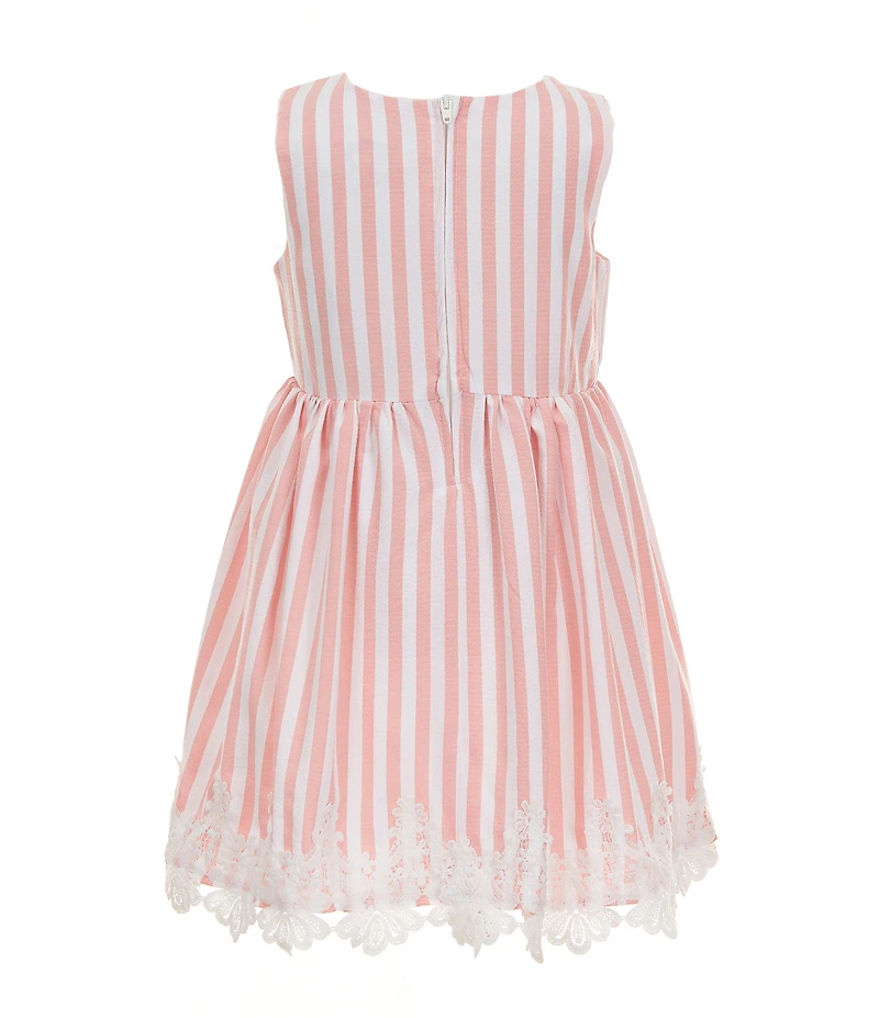 Popatu Little Girls Sleeveless Striped Fit & Flare Dress