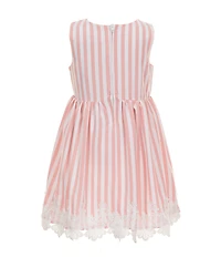 Popatu Little Girls Sleeveless Striped Fit & Flare Dress