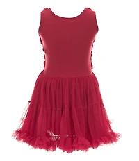 Popatu Little Girls 2T-7 Soutache-Rosette/Mesh-Tutu-Skirted Dress