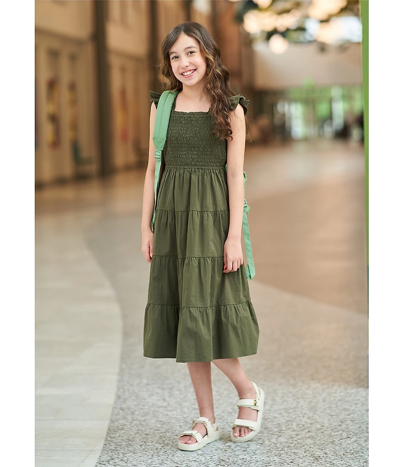 Poppies and Roses Big Girls Bow-Back Long Dress