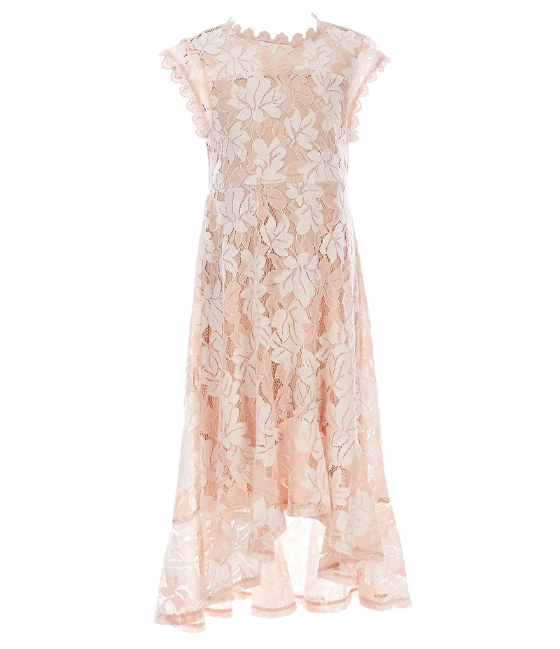 Poppies and Roses Big Girls Lace High-Low Dress