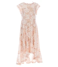 Poppies and Roses Big Girls Lace High-Low Dress