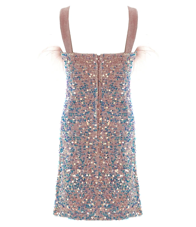 poppies and roses sequin dress Girls 7-16 Poppies & Roses One Shoulder Sequins Top Mock Dress