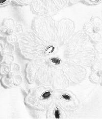 Poppies and Roses Big Girls Satin Bolero & Lace-Embellished Ball Gown