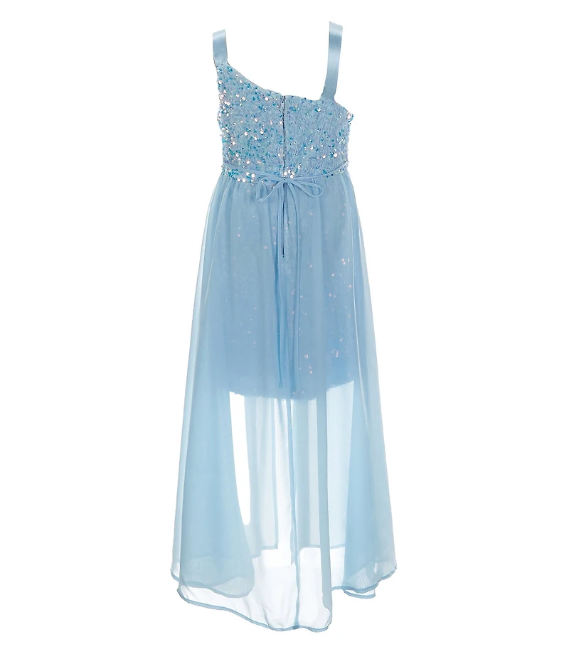 Poppies and Roses Big Girls Sequin Overlay Walkthrough Gown