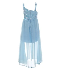 Poppies and Roses Big Girls Sequin Overlay Walkthrough Gown