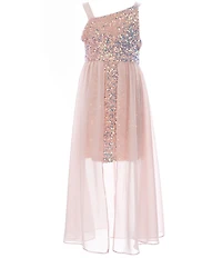 Poppies and Roses Big Girls Sequin Overlay Walkthrough Gown