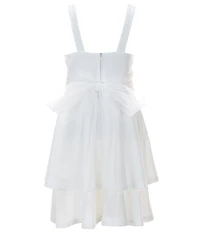 Poppies and Roses Big Girls Sleeveless Double-Tier Self-Tie-Back Fit & Flare Dress