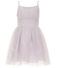 Poppies and Roses Big Girls Sleeveless Glitter-Accented Empire-Waist Fit & Flare Dress