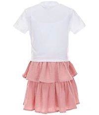 Poppies and Roses Big Girls Short-Sleeve Western-Inspired T-Shirt Dress