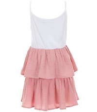 Poppies and Roses Big Girls Short-Sleeve Western-Inspired T-Shirt Dress