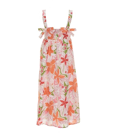 Poppies and Roses Big Girls Sleeveless Tropical-Floral-Printed Dress