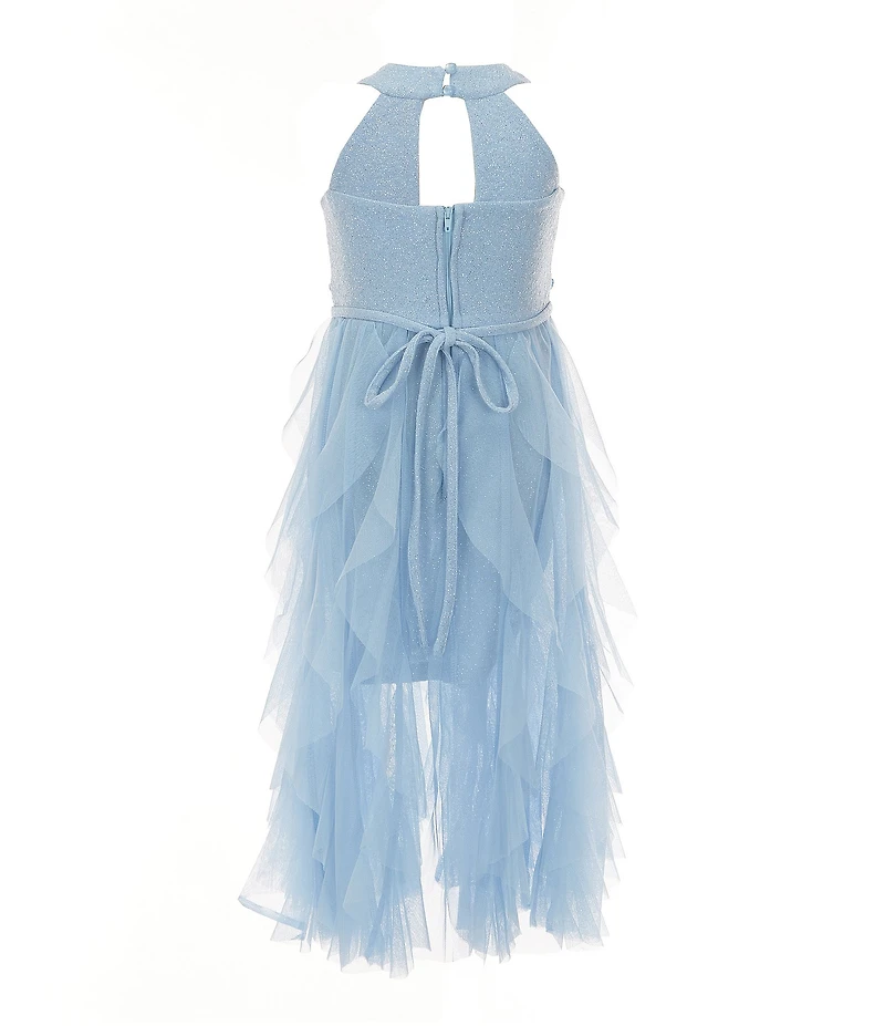 Poppies and Roses Little Girls Sleeveless Cascading-Skirted Ballgown