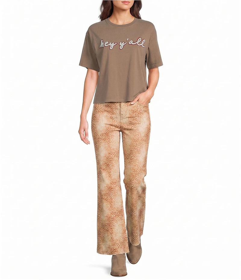 Poppy & Pine Fawn Denim Printed Pants