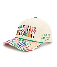 Poppy & Pine Good Things Are Coming Embroidered Canvas Trucker Hat