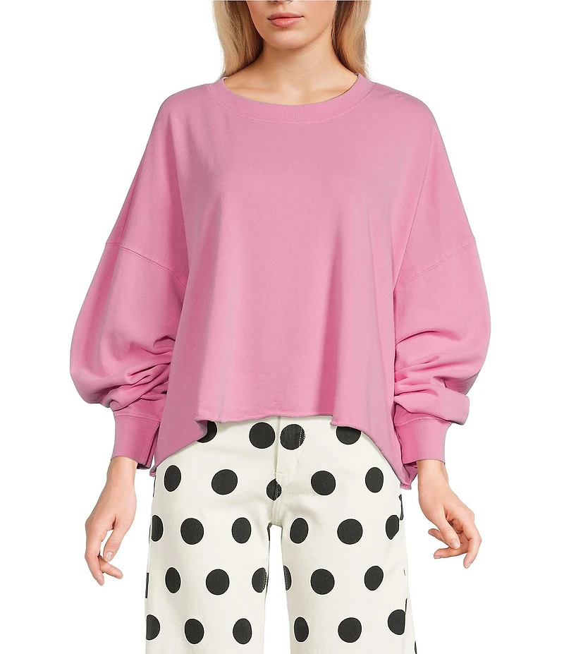 Poppy & Pine Long Sleeve Crew Neck Pullover Top