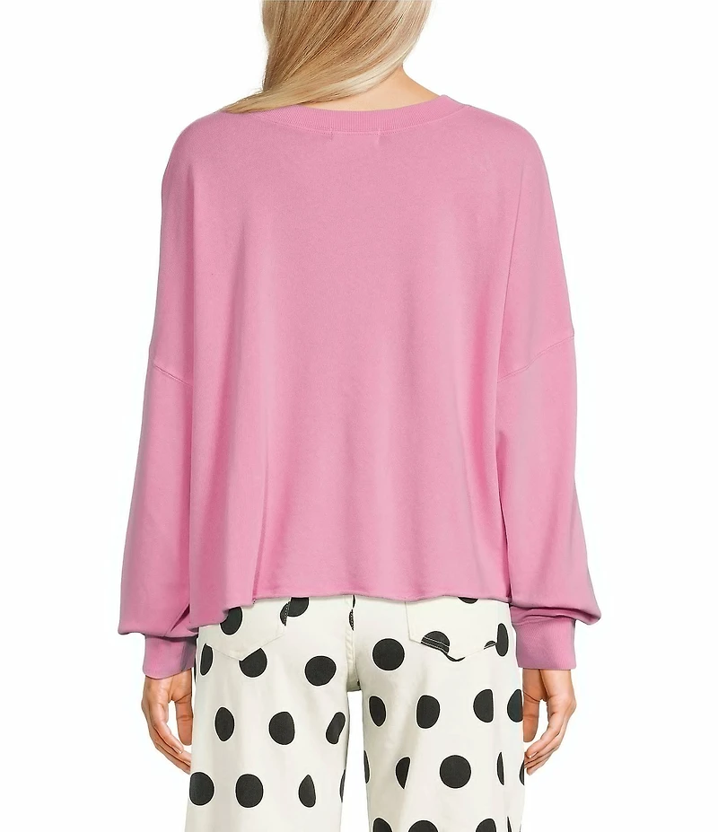 Poppy & Pine Long Sleeve Crew Neck Pullover Top