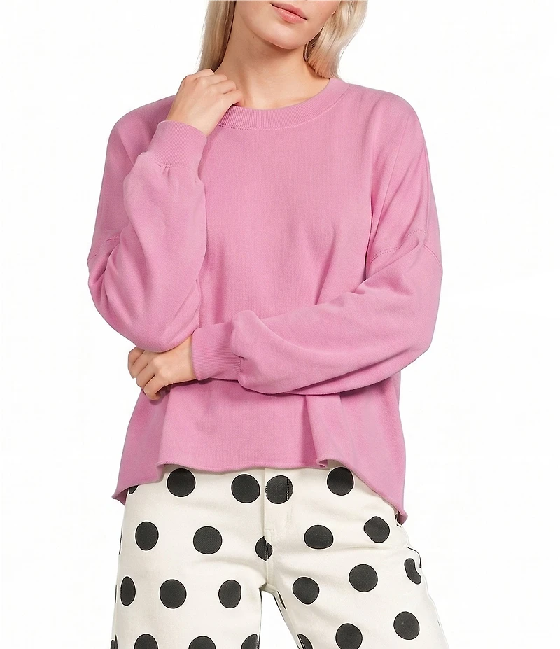 Poppy & Pine Long Sleeve Crew Neck Pullover Top
