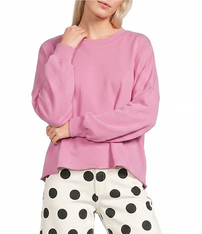 Poppy & Pine Long Sleeve Crew Neck Pullover Top