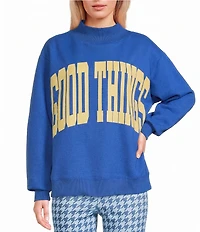 Poppy & Pine Long Sleeve Good Things Pullover Sweatshirt