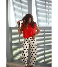 Poppy & Pine Polka Dot Denim Pants