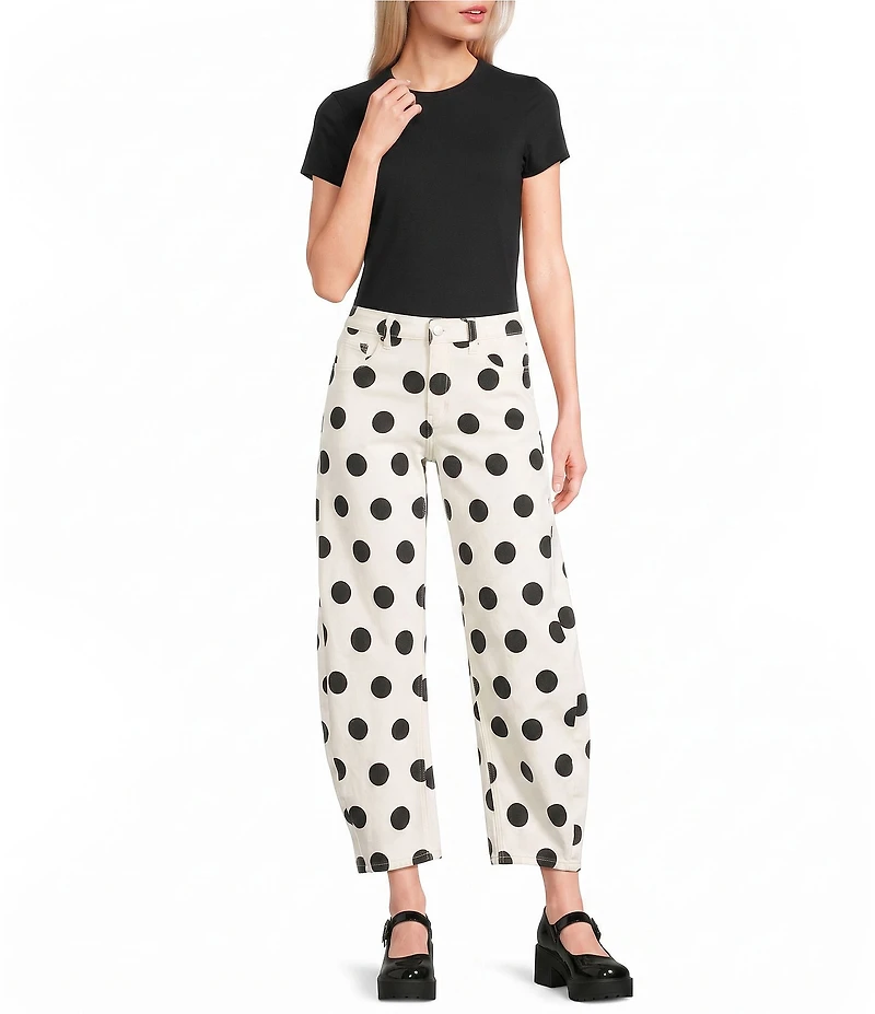 Poppy & Pine Polka Dot Denim Pants