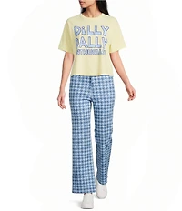 Poppy & Pine Short Sleeve Dilly Dally Enthusiast Cropped T-Shirt