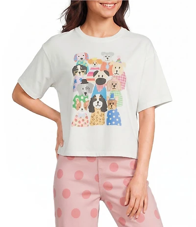 Poppy & Pine Short Sleeve Dog Collage T-Shirt
