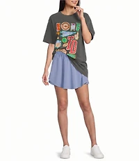 Poppy & Pine Short Sleeve Football Graphic T-Shirt