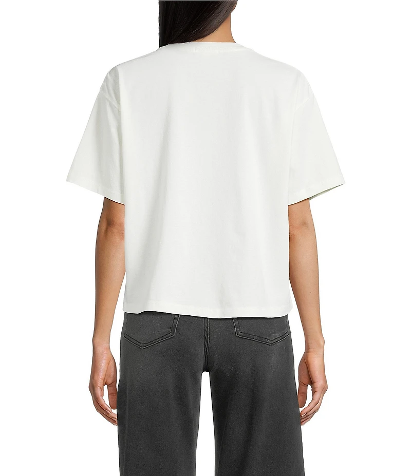 Poppy & Pine Short Sleeve Literally Born To Dilly Dally Graphic Cropped T-Shirt