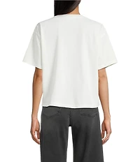 Poppy & Pine Short Sleeve Literally Born To Dilly Dally Graphic Cropped T-Shirt