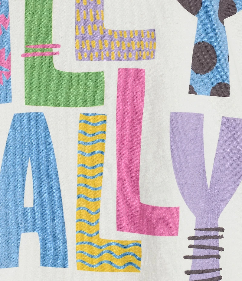 Poppy & Pine Short Sleeve Literally Born To Dilly Dally Graphic Cropped T-Shirt