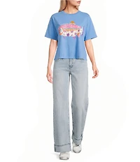 Poppy & Pine Short Sleeve Reel Good Day Graphic Cropped T-Shirt