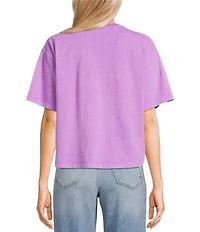 Poppy & Pine Short Sleeve Smiley Jesus Loves You Puff Graphic T-Shirt