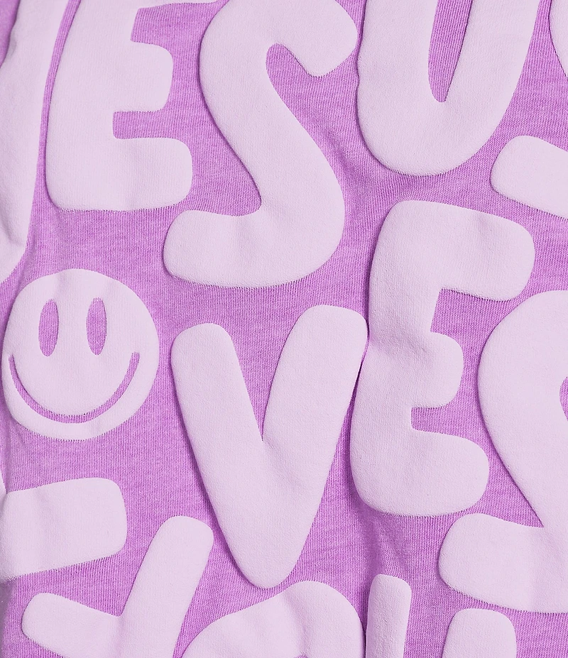 Poppy & Pine Short Sleeve Smiley Jesus Loves You Puff Graphic T-Shirt