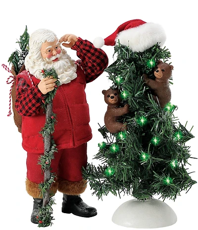 Possible Dreams Bear Cubs with Santa Figurine