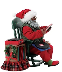 Possible Dreams Department 56 African American Santa Christmas Grooves Figurine Set