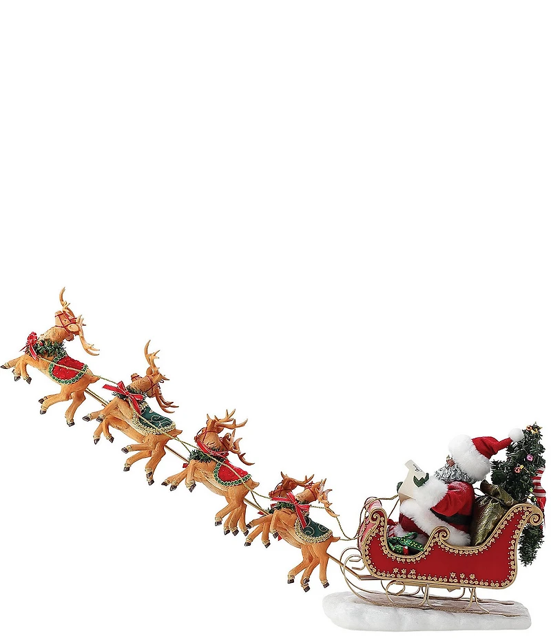Possible Dreams Department 56 African American Santa Snowy Sleighride Figurine