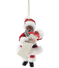 Possible Dreams Department 56 African American Santa The Nice List 2025 Dated Anniversary Limited Edition Ornament